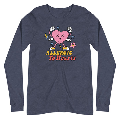 Adult 'Allergic to Hearts' Long Sleeve T-Shirt