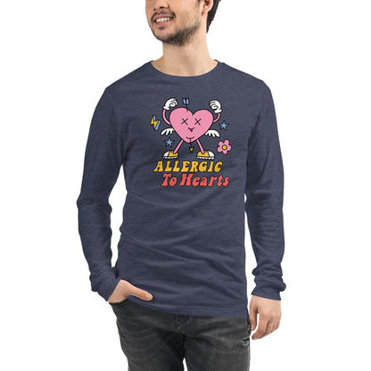 Adult 'Allergic to Hearts' Long Sleeve T-Shirt