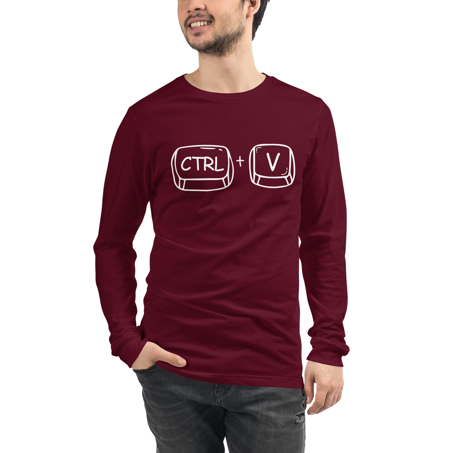 Adult 'CTRL + V'  Long Sleeve T-Shirt