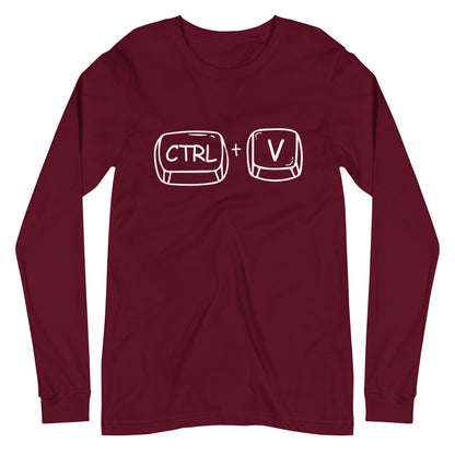 Adult 'CTRL + V'  Long Sleeve T-Shirt