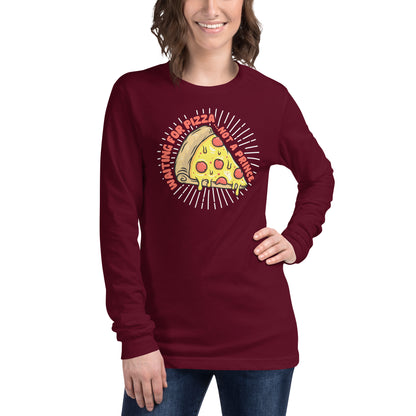 Adult 'Waiting For Pizza' Long Sleeve T-Shirt