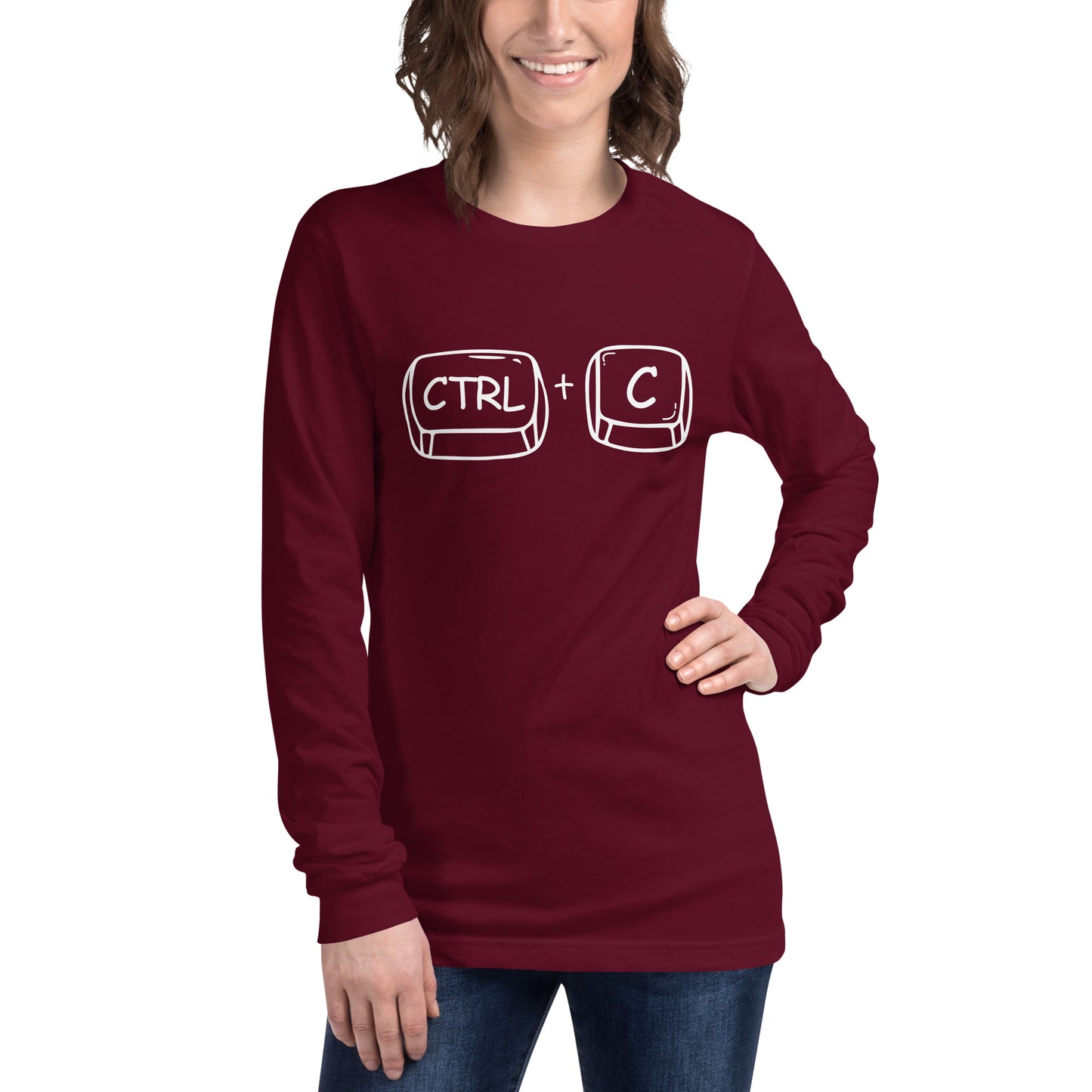 Adult 'CTRL + C' Long Sleeve T-Shirt