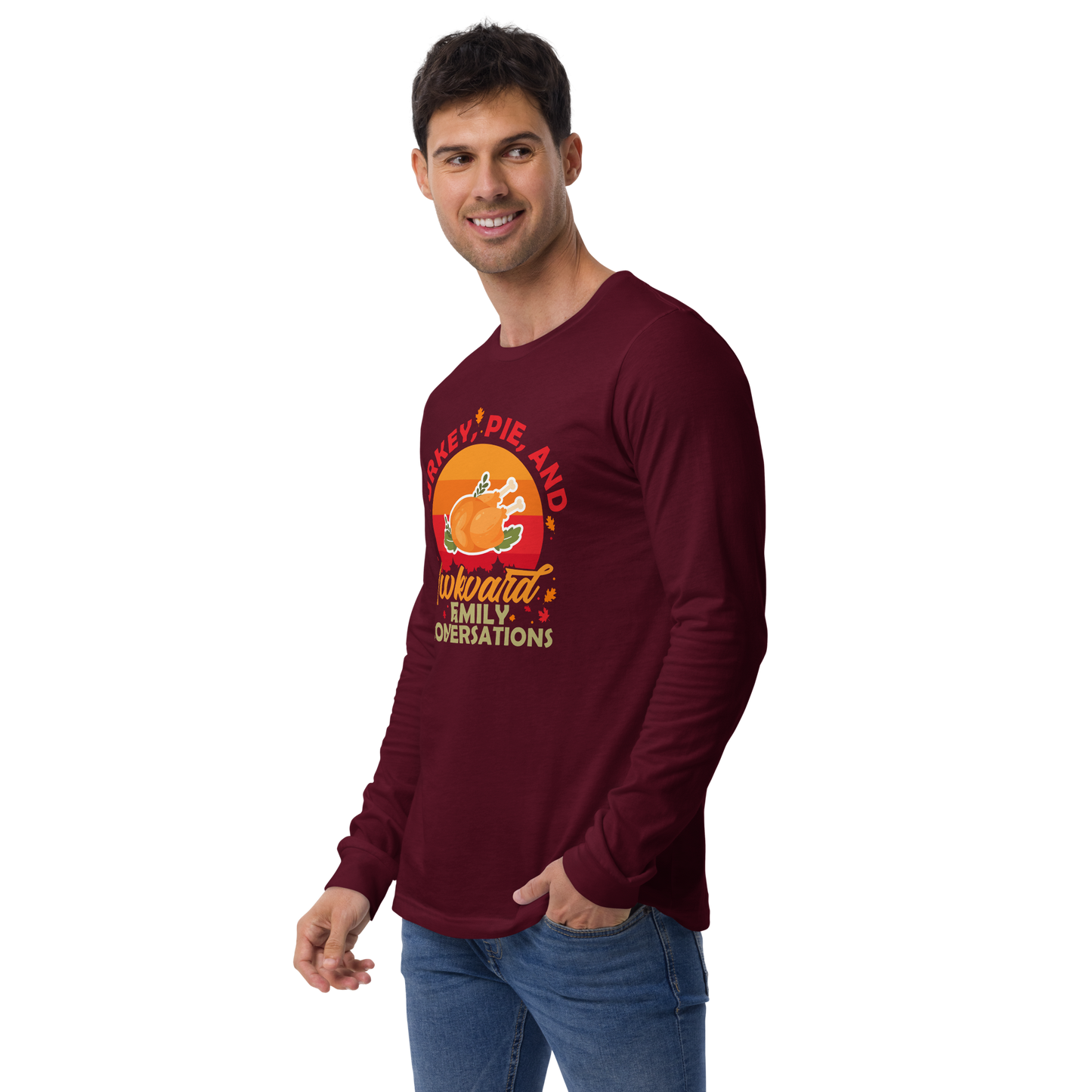 Adult GU 'Turkey and Pie' Long Sleeve T-Shirt