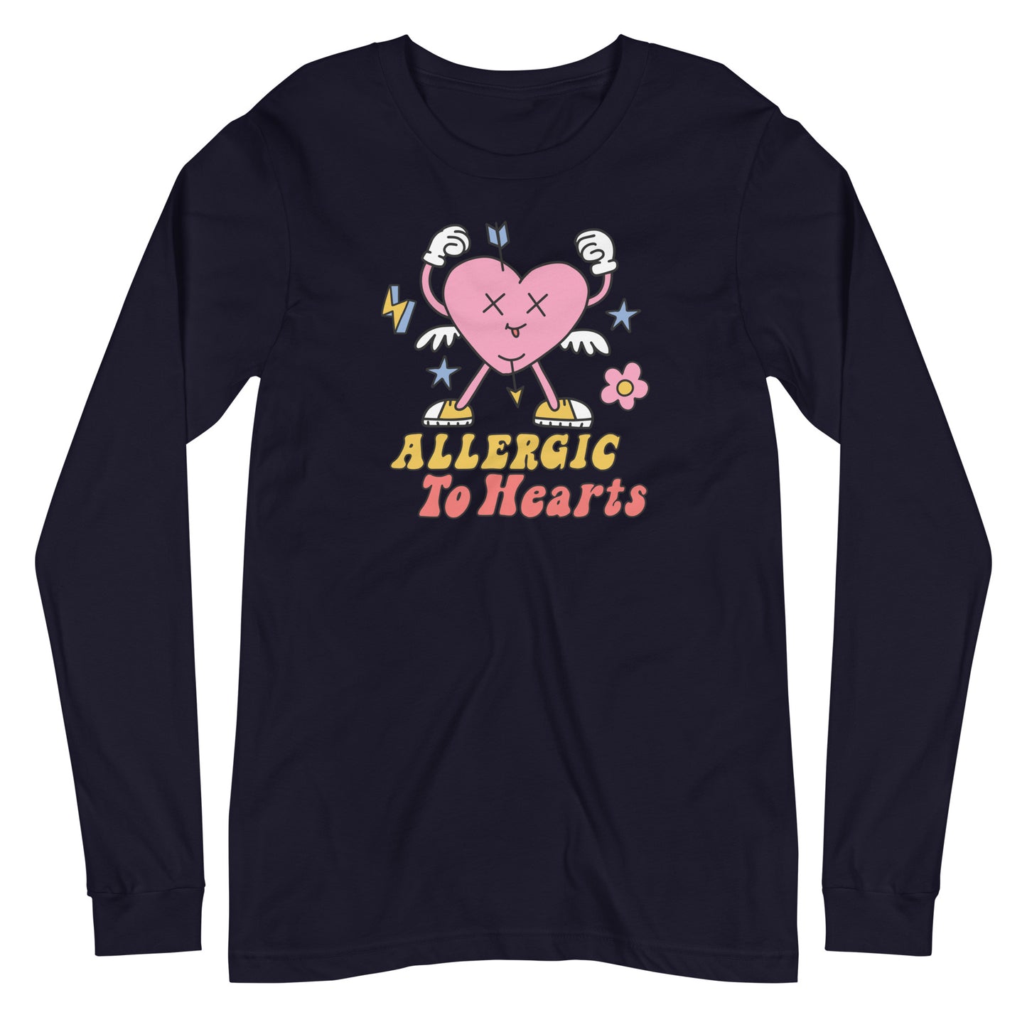 Adult 'Allergic to Hearts' Long Sleeve T-Shirt