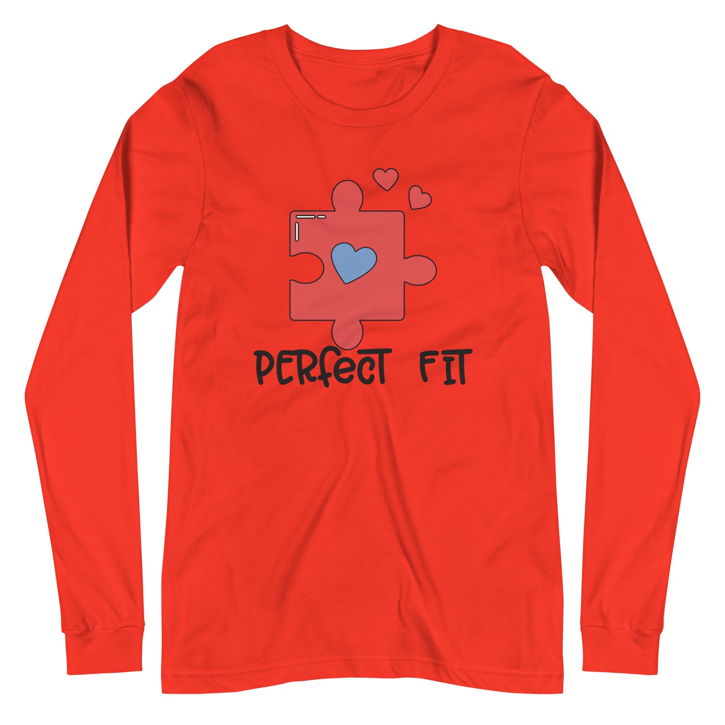 Adult 'Perfect Fit Pink Piece' Long Sleeve T-Shirt