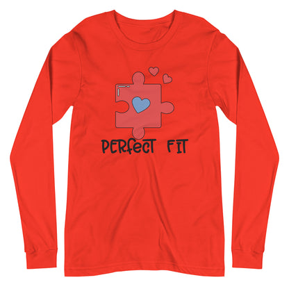 Adult 'Perfect Fit Pink Piece' Long Sleeve T-Shirt