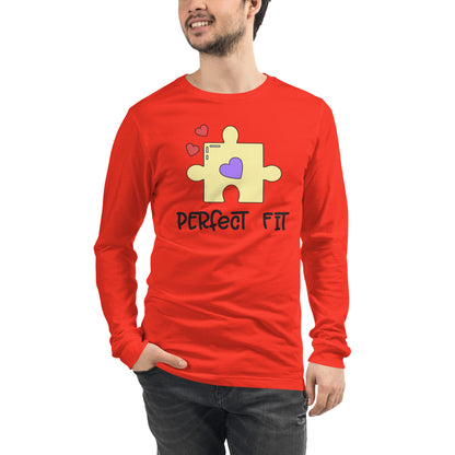 Adult 'Perfect Fit Yellow Piece' Long Sleeve T-Shirt