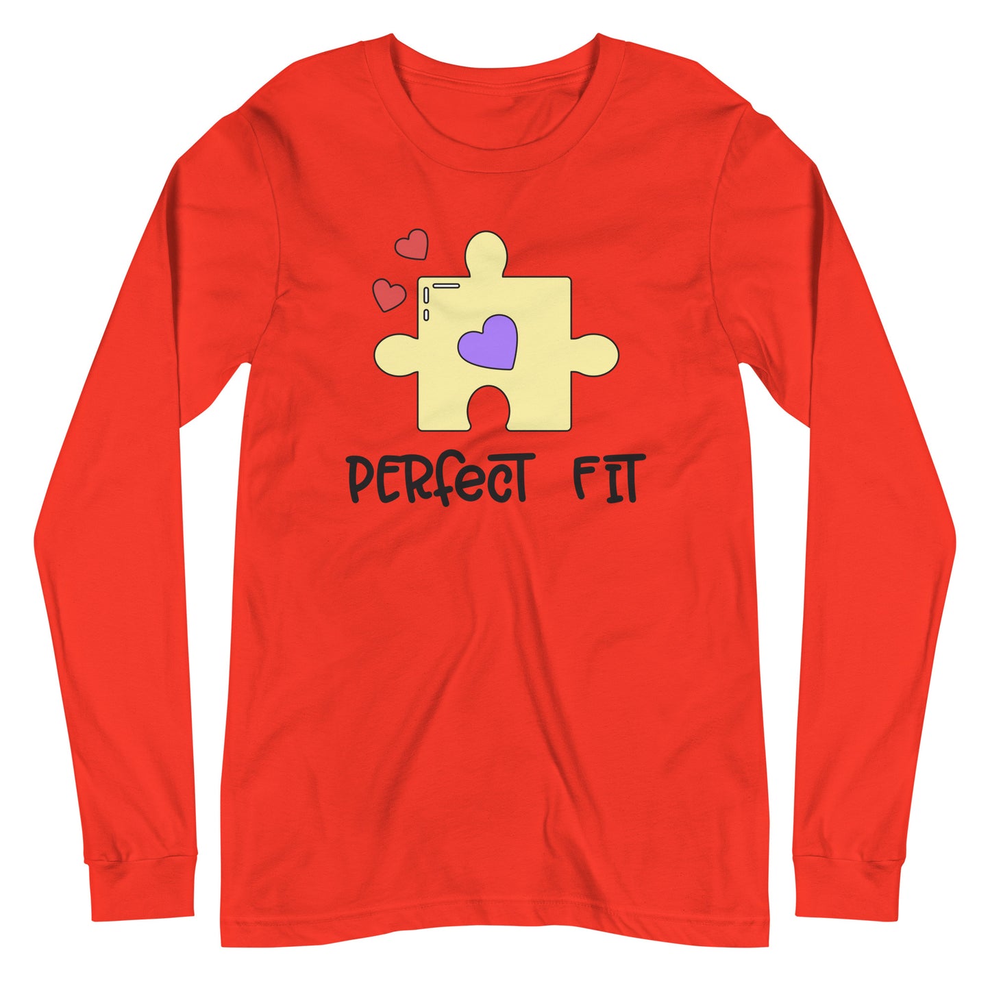 Adult 'Perfect Fit Yellow Piece' Long Sleeve T-Shirt