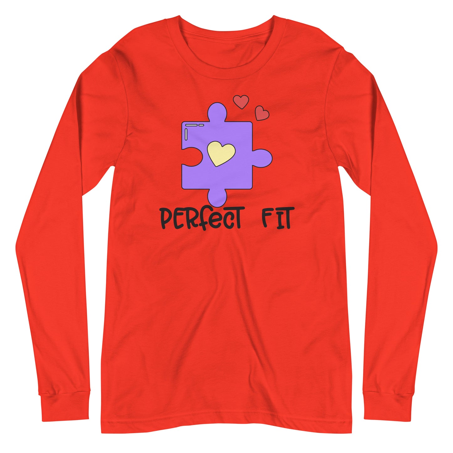 Adult 'Perfect Fit Purple Piece' Long Sleeve T-Shirt