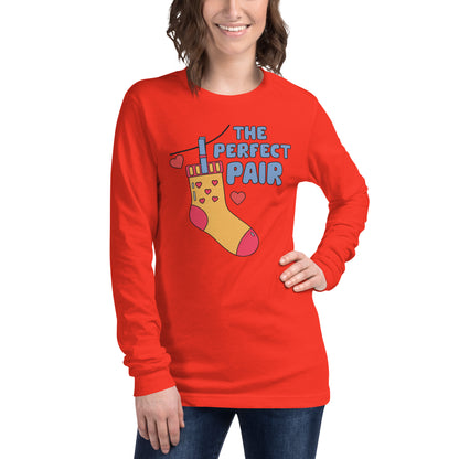 Adult 'Perfect Pair Left Sock' Long Sleeve T-Shirt