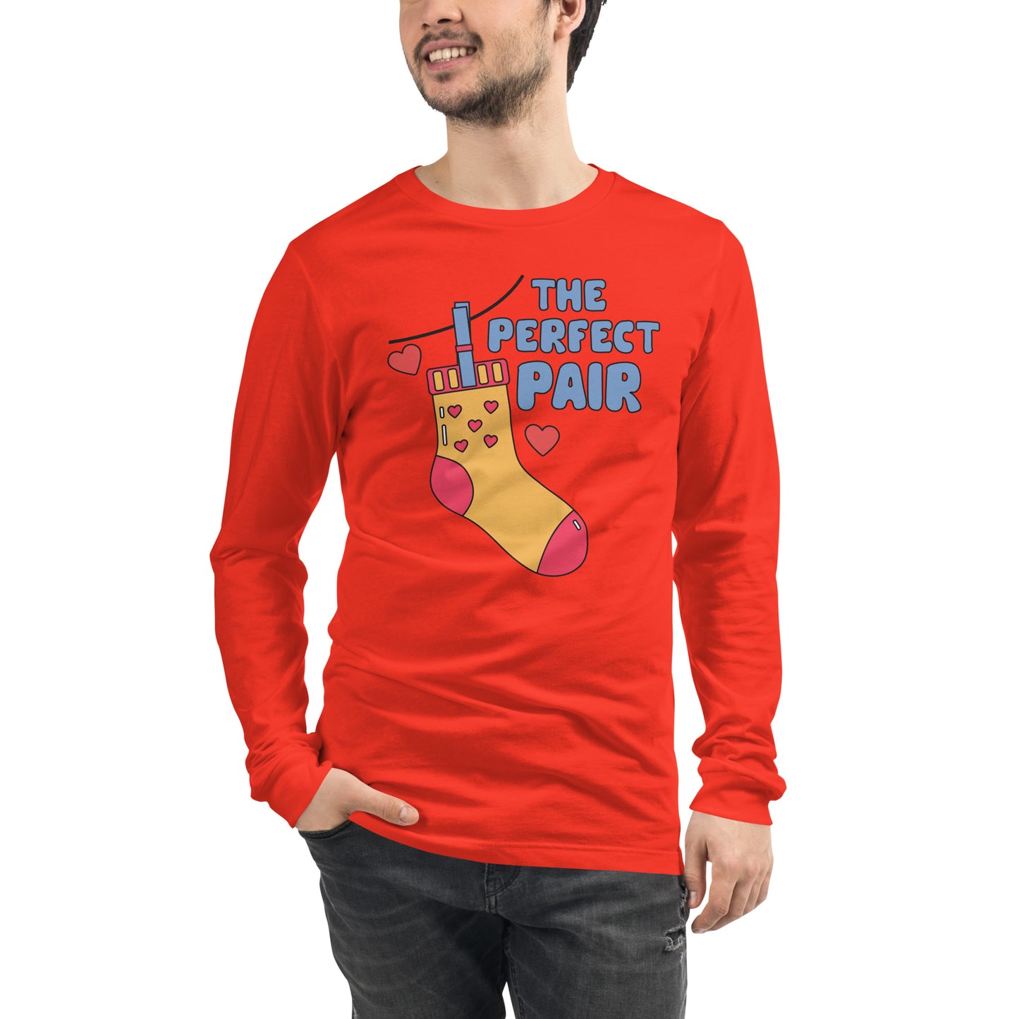 Adult 'Perfect Pair Left Sock' Long Sleeve T-Shirt