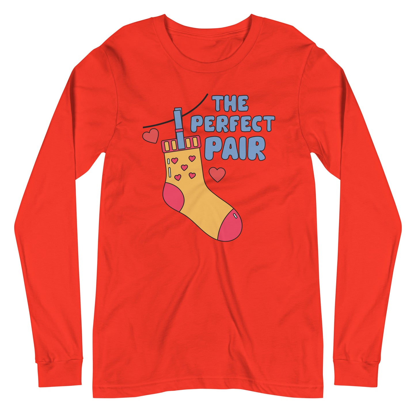 Adult 'Perfect Pair Left Sock' Long Sleeve T-Shirt