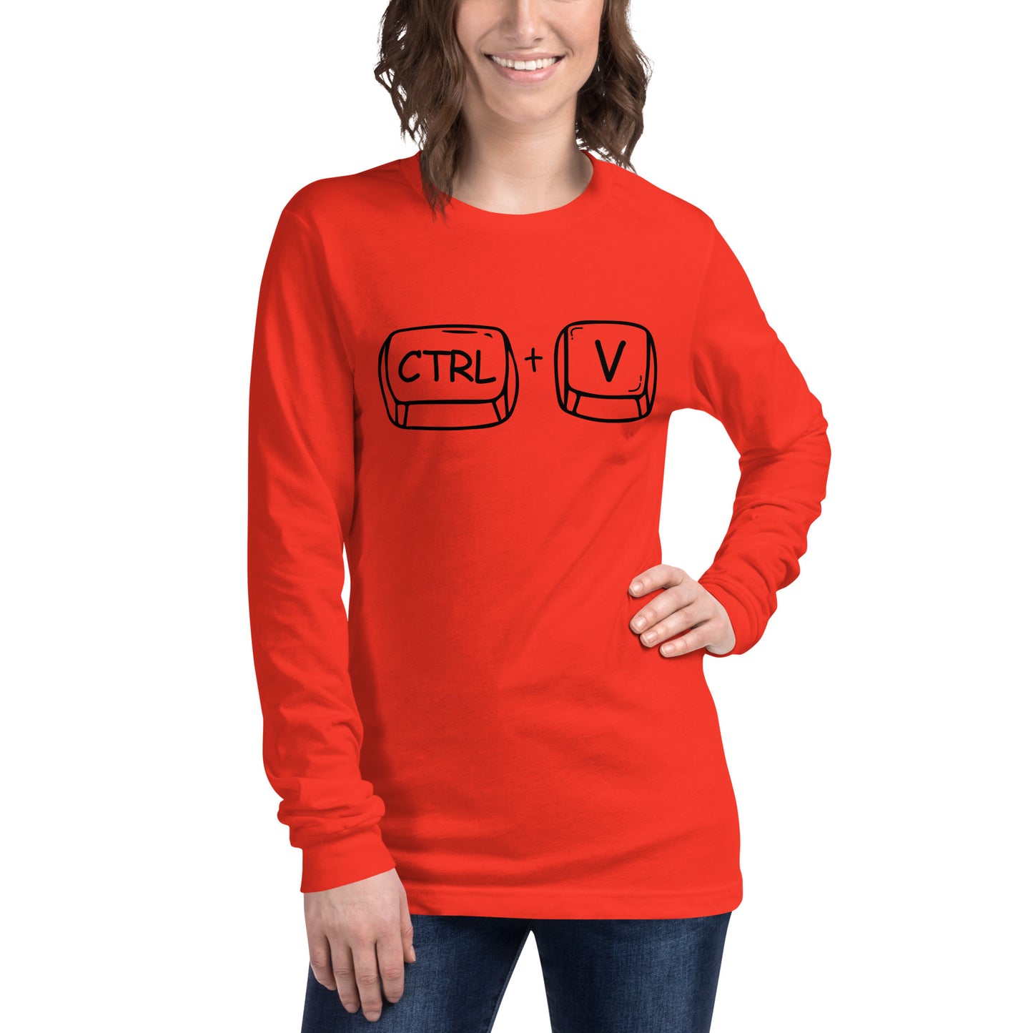 Adult 'CTRL + V'  Long Sleeve T-Shirt