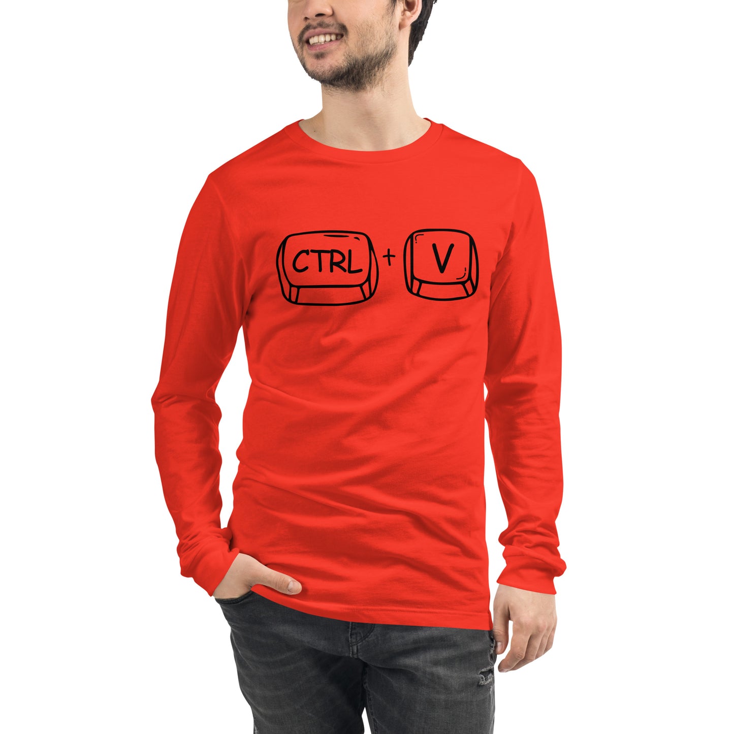 Adult 'CTRL + V'  Long Sleeve T-Shirt