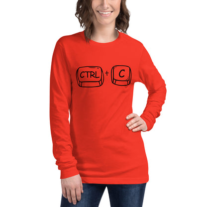 Adult 'CTRL + C' Long Sleeve T-Shirt