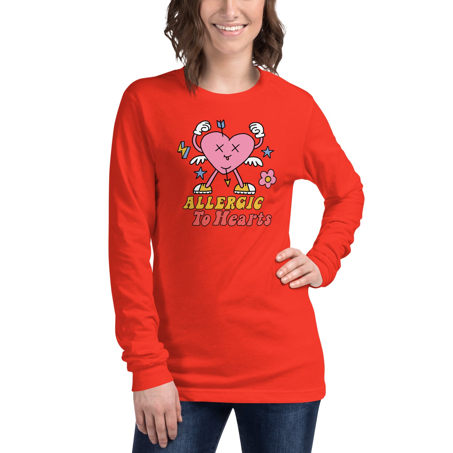 Adult 'Allergic to Hearts' Long Sleeve T-Shirt