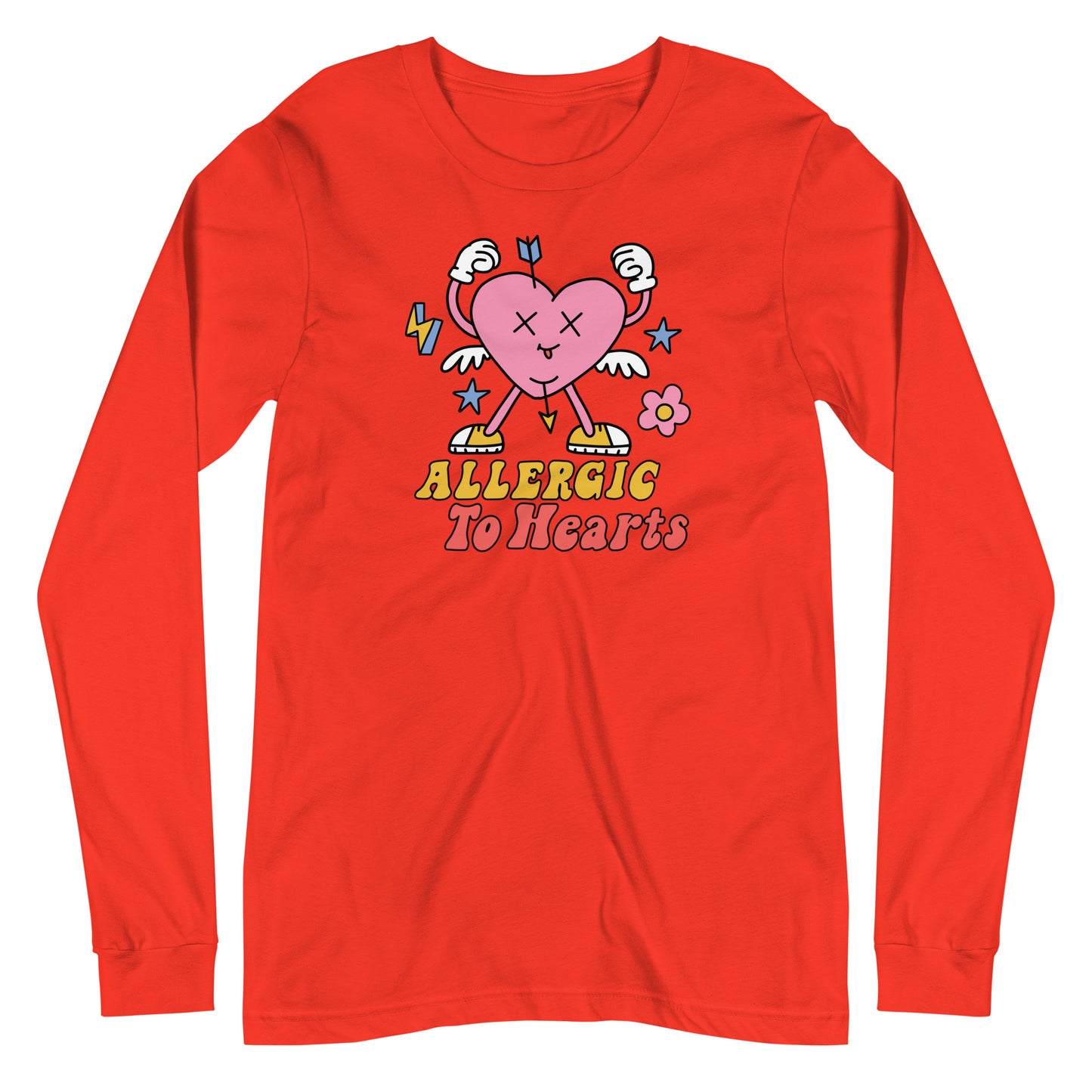 Adult 'Allergic to Hearts' Long Sleeve T-Shirt