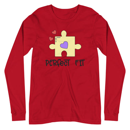 Adult 'Perfect Fit Yellow Piece' Long Sleeve T-Shirt