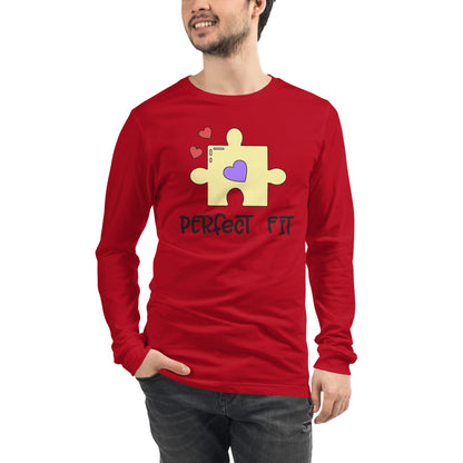 Adult 'Perfect Fit Yellow Piece' Long Sleeve T-Shirt