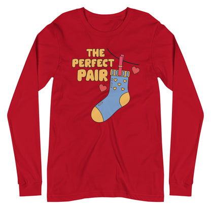 Adult 'Perfect Pair Right Sock' Long Sleeve T-Shirt