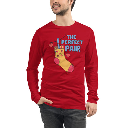 Adult 'Perfect Pair Left Sock' Long Sleeve T-Shirt