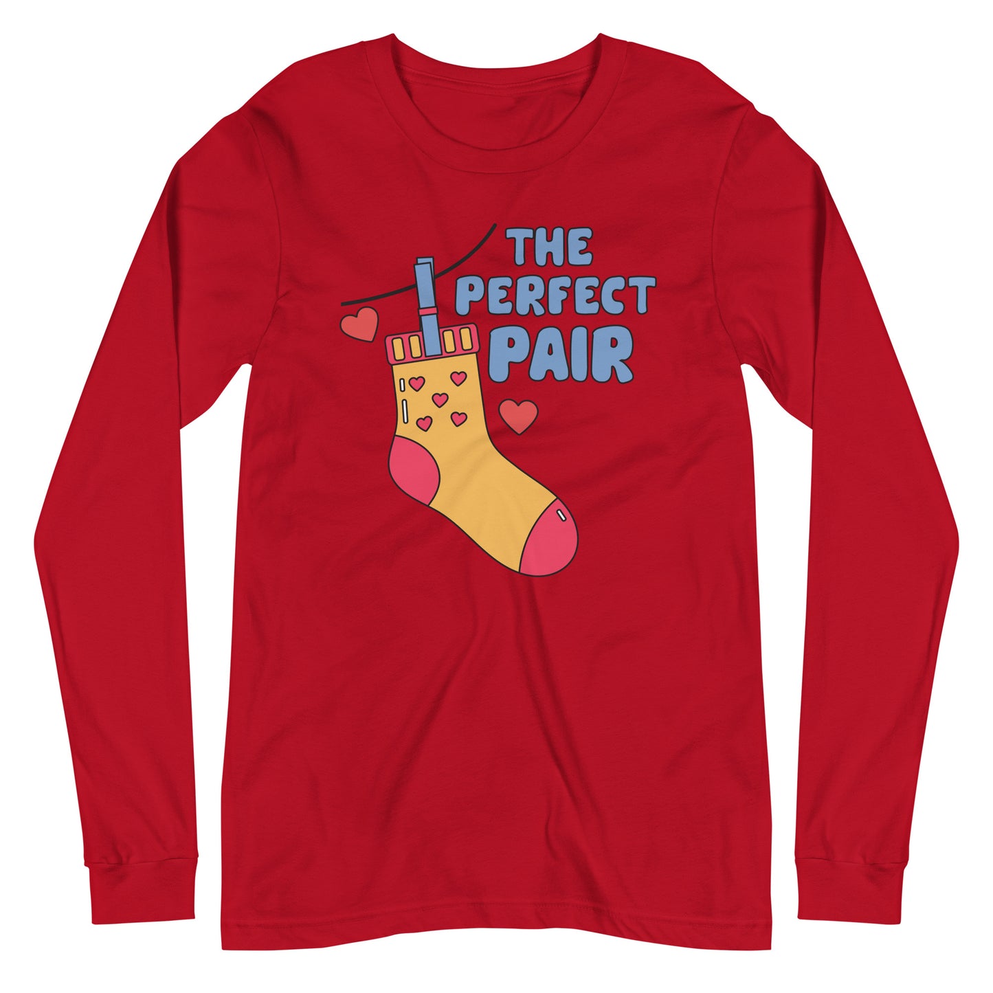 Adult 'Perfect Pair Left Sock' Long Sleeve T-Shirt