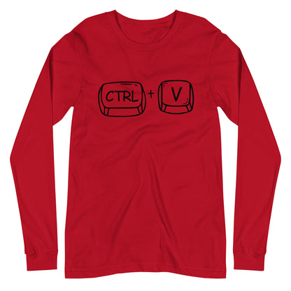 Adult 'CTRL + V'  Long Sleeve T-Shirt