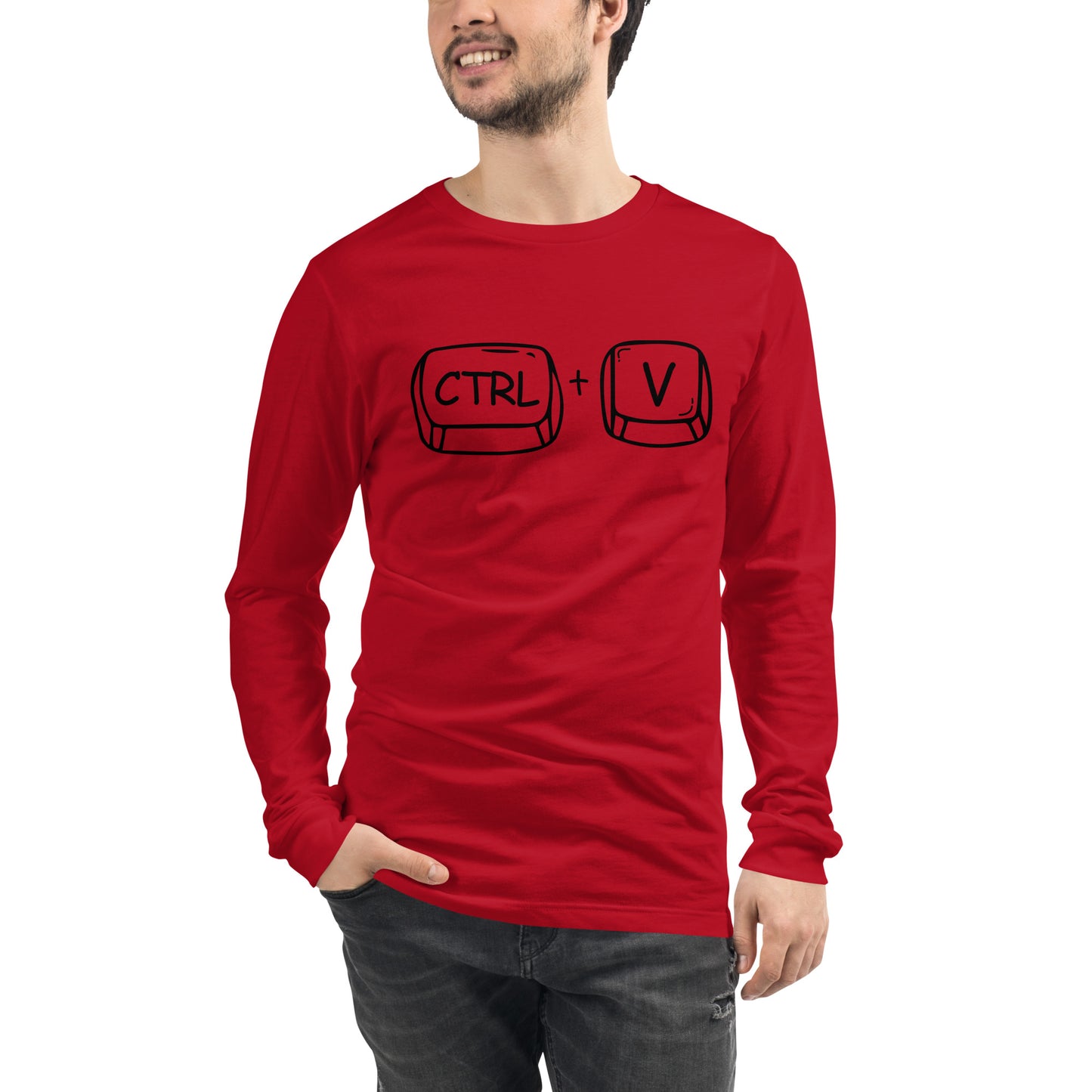 Adult 'CTRL + V'  Long Sleeve T-Shirt