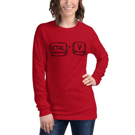 Adult 'CTRL + V'  Long Sleeve T-Shirt