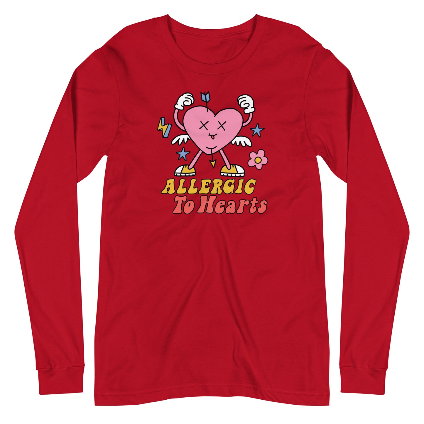 Adult 'Allergic to Hearts' Long Sleeve T-Shirt