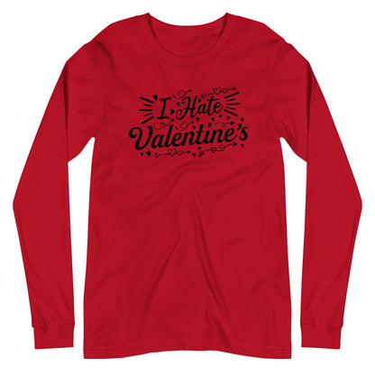 Adult 'I Hate Valentine's' Long Sleeve T-Shirt