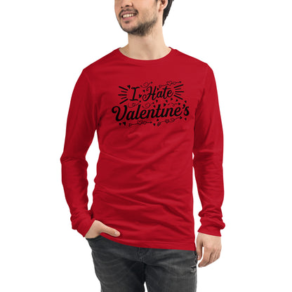 Adult 'I Hate Valentine's' Long Sleeve T-Shirt