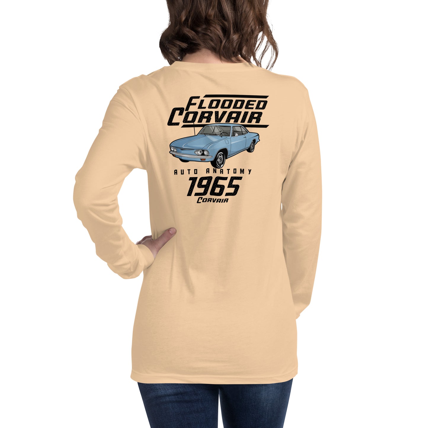 Adult Auto Anatomy 'Flooded Corvair' Long Sleeve T-shirt