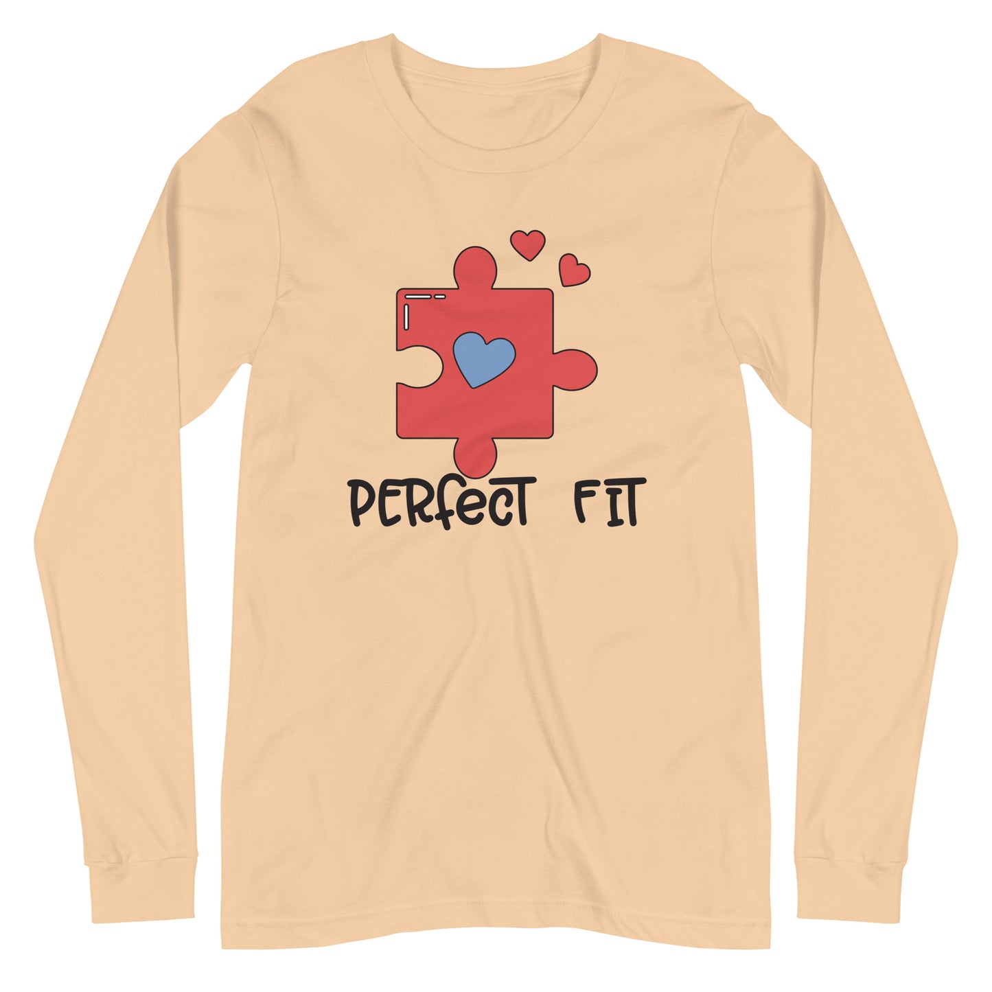 Adult 'Perfect Fit Pink Piece' Long Sleeve T-Shirt