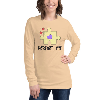 Adult 'Perfect Fit Yellow Piece' Long Sleeve T-Shirt