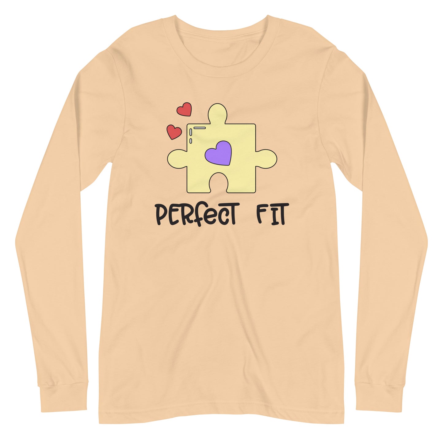 Adult 'Perfect Fit Yellow Piece' Long Sleeve T-Shirt