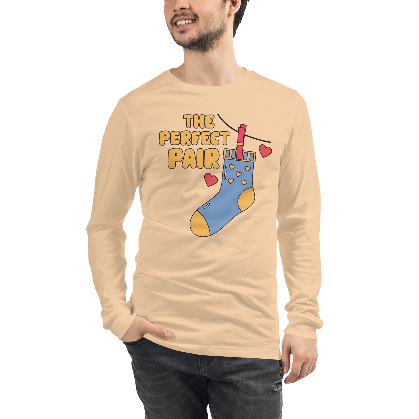 Adult 'Perfect Pair Right Sock' Long Sleeve T-Shirt