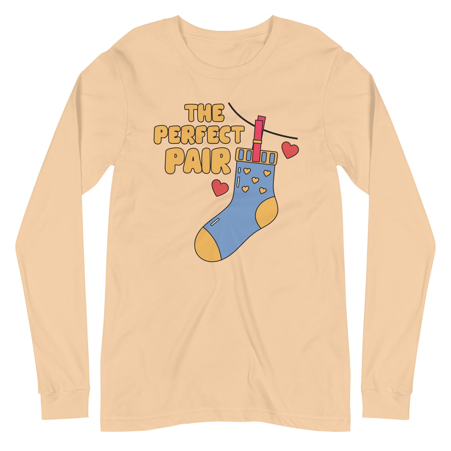 Adult 'Perfect Pair Right Sock' Long Sleeve T-Shirt