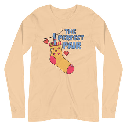 Adult 'Perfect Pair Left Sock' Long Sleeve T-Shirt