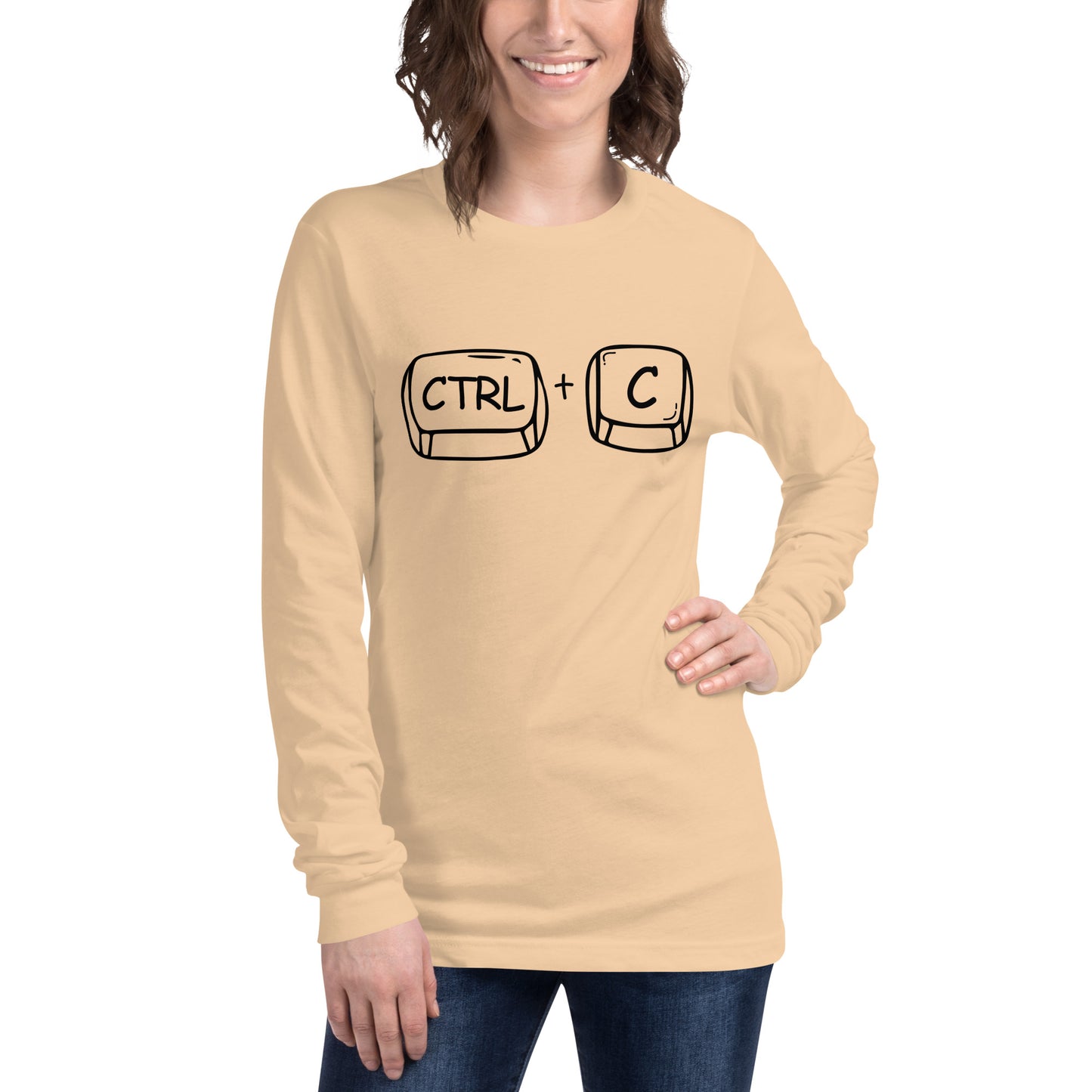 Adult 'CTRL + C' Long Sleeve T-Shirt