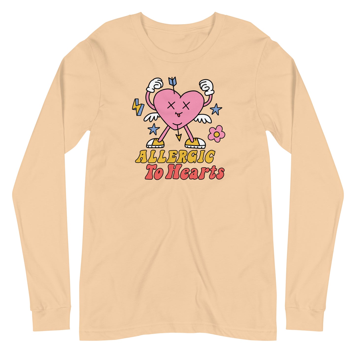 Adult 'Allergic to Hearts' Long Sleeve T-Shirt