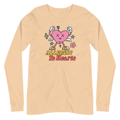 Adult 'Allergic to Hearts' Long Sleeve T-Shirt