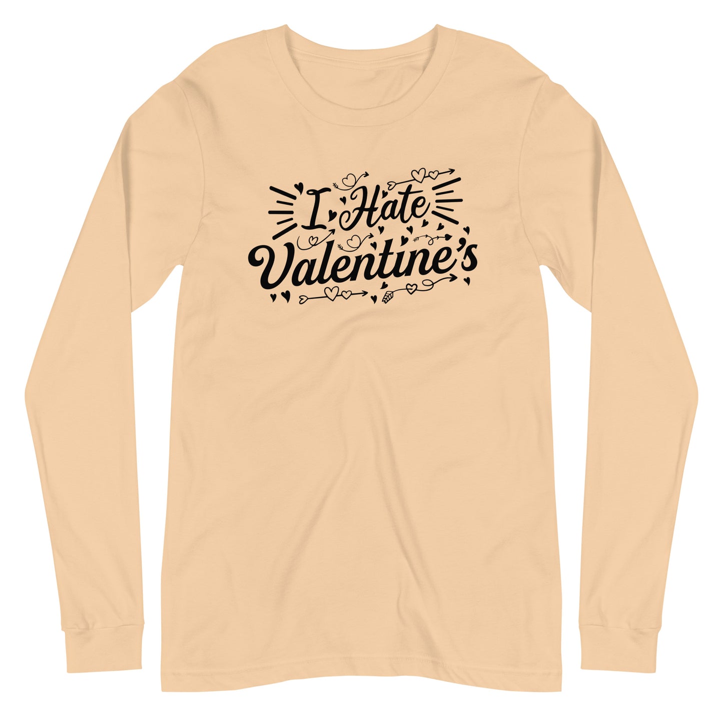 Adult 'I Hate Valentine's' Long Sleeve T-Shirt