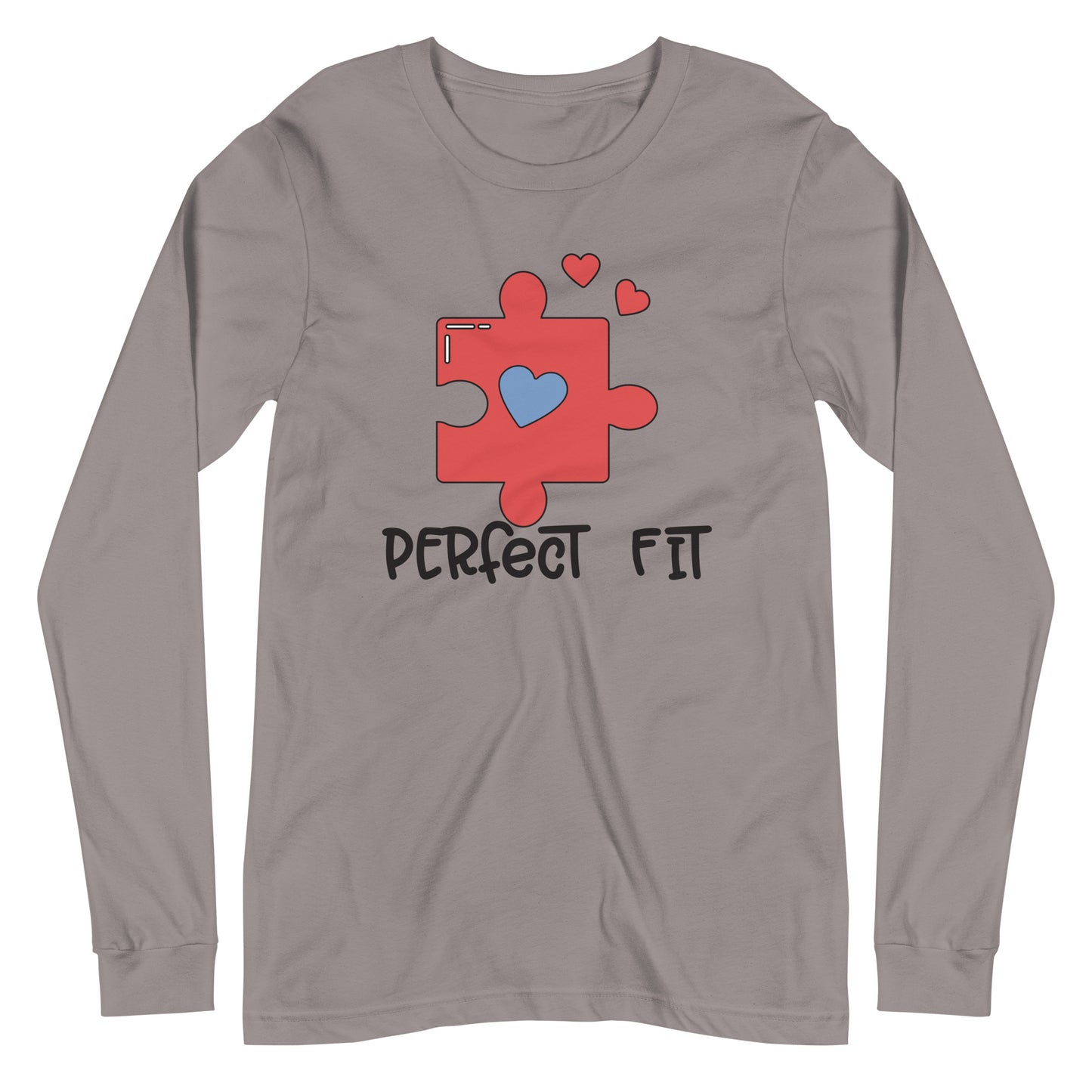 Adult 'Perfect Fit Pink Piece' Long Sleeve T-Shirt