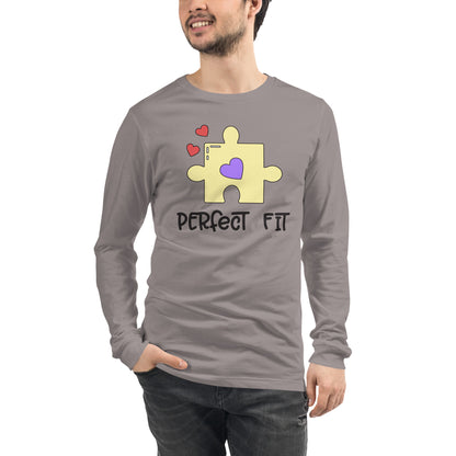 Adult 'Perfect Fit Yellow Piece' Long Sleeve T-Shirt