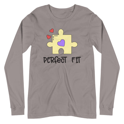 Adult 'Perfect Fit Yellow Piece' Long Sleeve T-Shirt