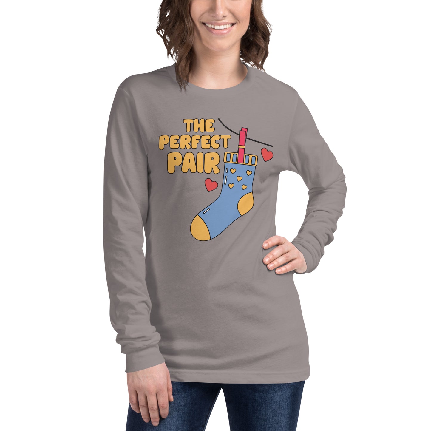 Adult 'Perfect Pair Right Sock' Long Sleeve T-Shirt