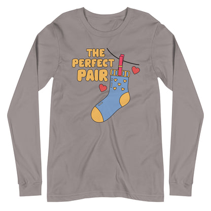 Adult 'Perfect Pair Right Sock' Long Sleeve T-Shirt