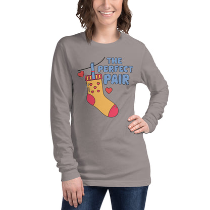 Adult 'Perfect Pair Left Sock' Long Sleeve T-Shirt