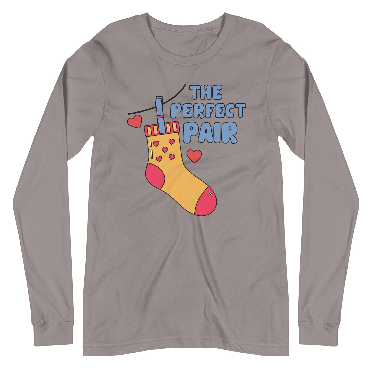 Adult 'Perfect Pair Left Sock' Long Sleeve T-Shirt